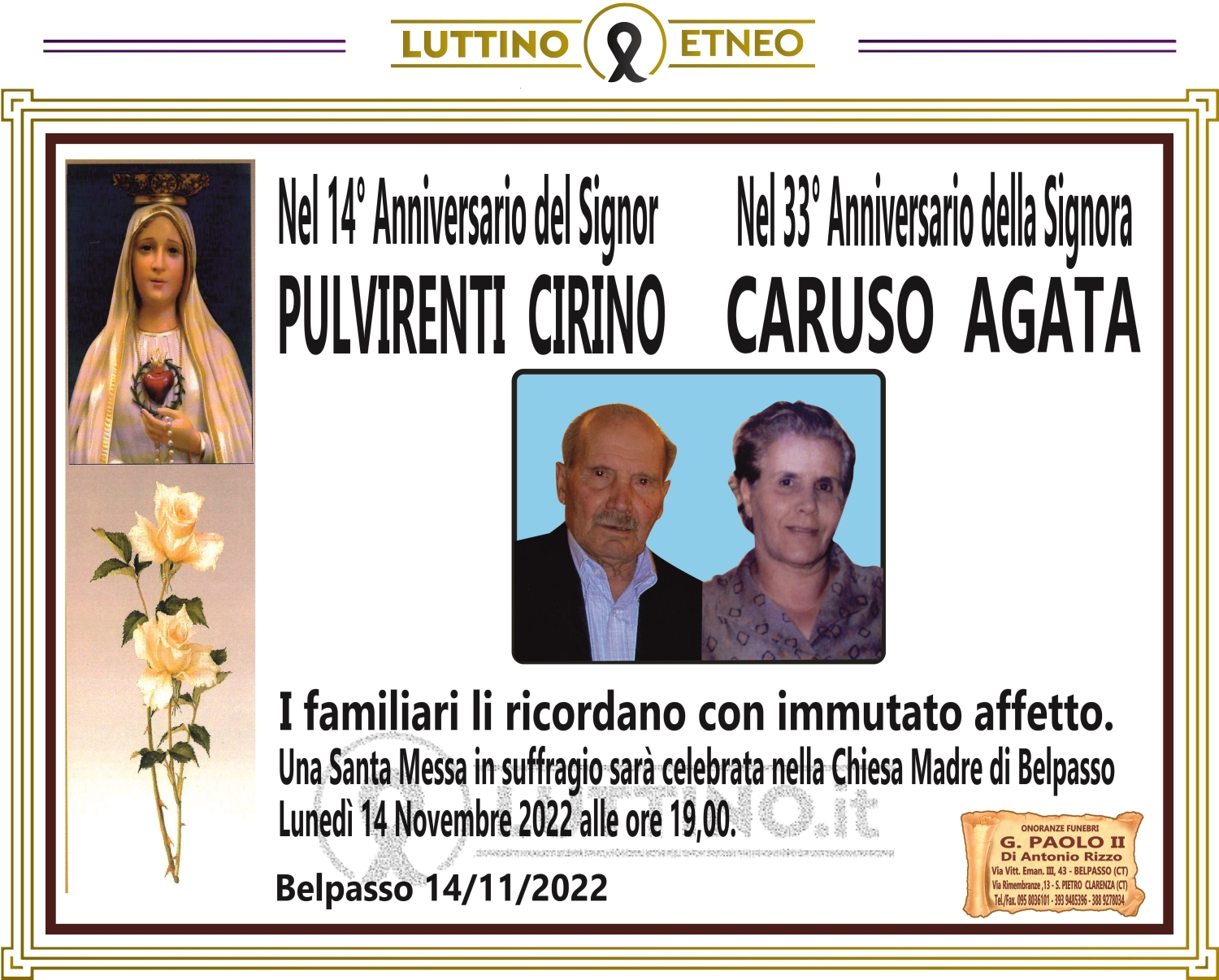 Agata Caruso e  Cirino Pulvirenti